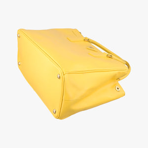 Pre-owned Prada Galleria Yellow SAFFIANO Leather BN2274 shoulderbag | stylenewstar