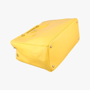 Pre-owned Prada Galleria Yellow SAFFIANO Leather BN2274 shoulderbag | stylenewstar