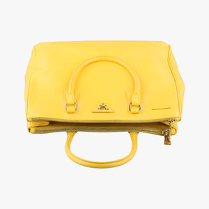 Pre-owned Prada Galleria Yellow SAFFIANO Leather BN2274 shoulderbag | stylenewstar