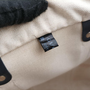 Pre-owned Gucci Diamante Beige×Black PVC coated canvas x Leather 208463 shoulderbag | stylenewstar