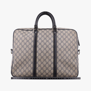Pre-owned Gucci Diamante Beige×Black PVC coated canvas x Leather 208463 shoulderbag | stylenewstar
