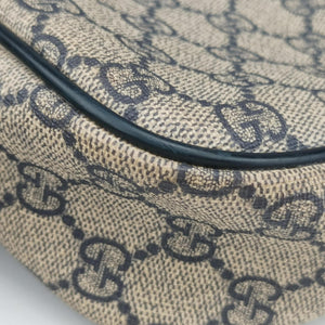 Pre-owned Gucci Diamante Beige×Black PVC coated canvas x Leather 208463 shoulderbag | stylenewstar