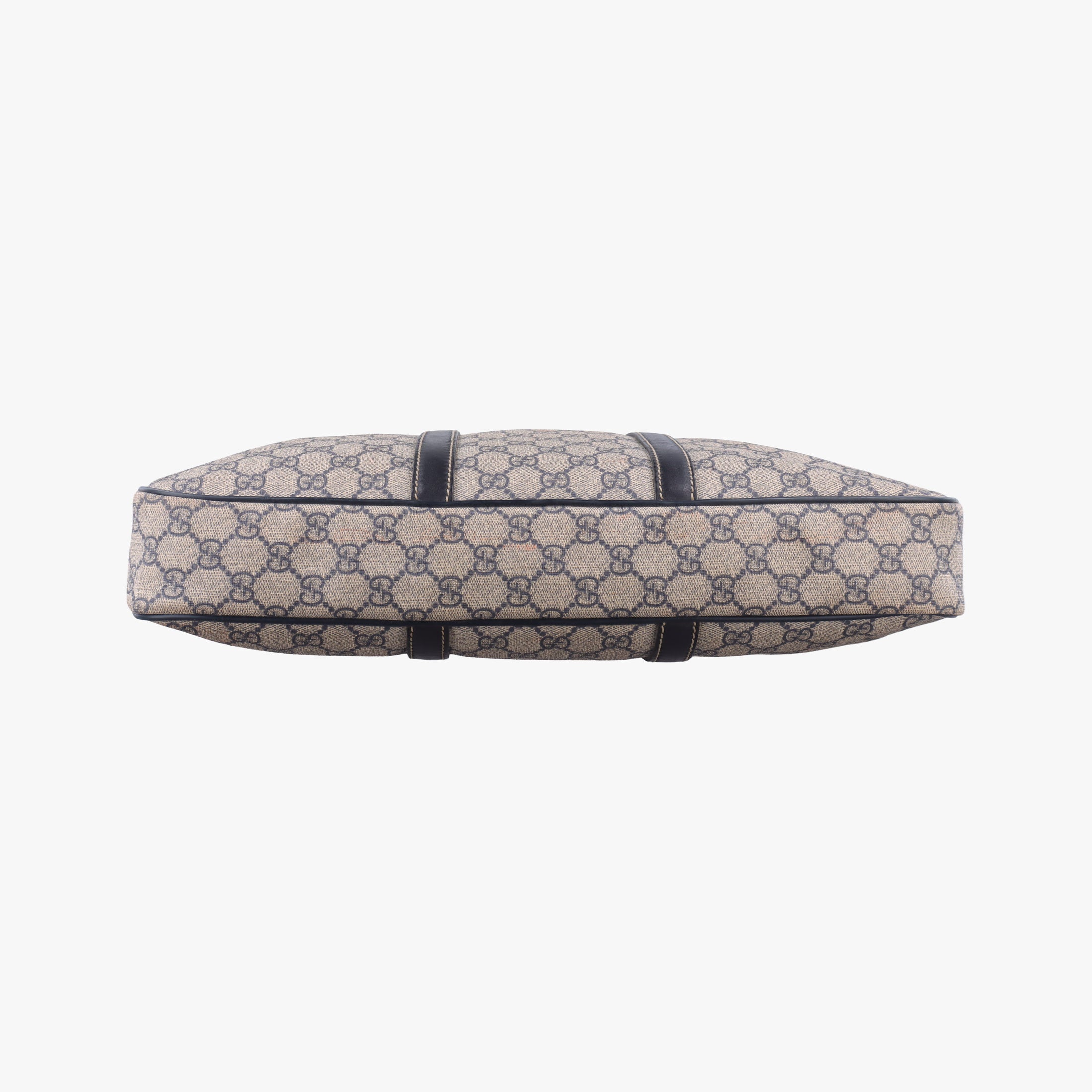 Pre-owned Gucci Diamante Beige×Black PVC coated canvas x Leather 208463 shoulderbag | stylenewstar