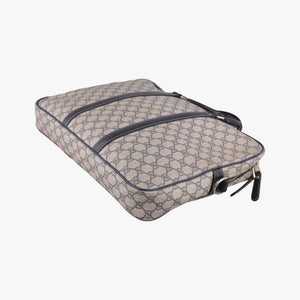 Pre-owned Gucci Diamante Beige×Black PVC coated canvas x Leather 208463 shoulderbag | stylenewstar