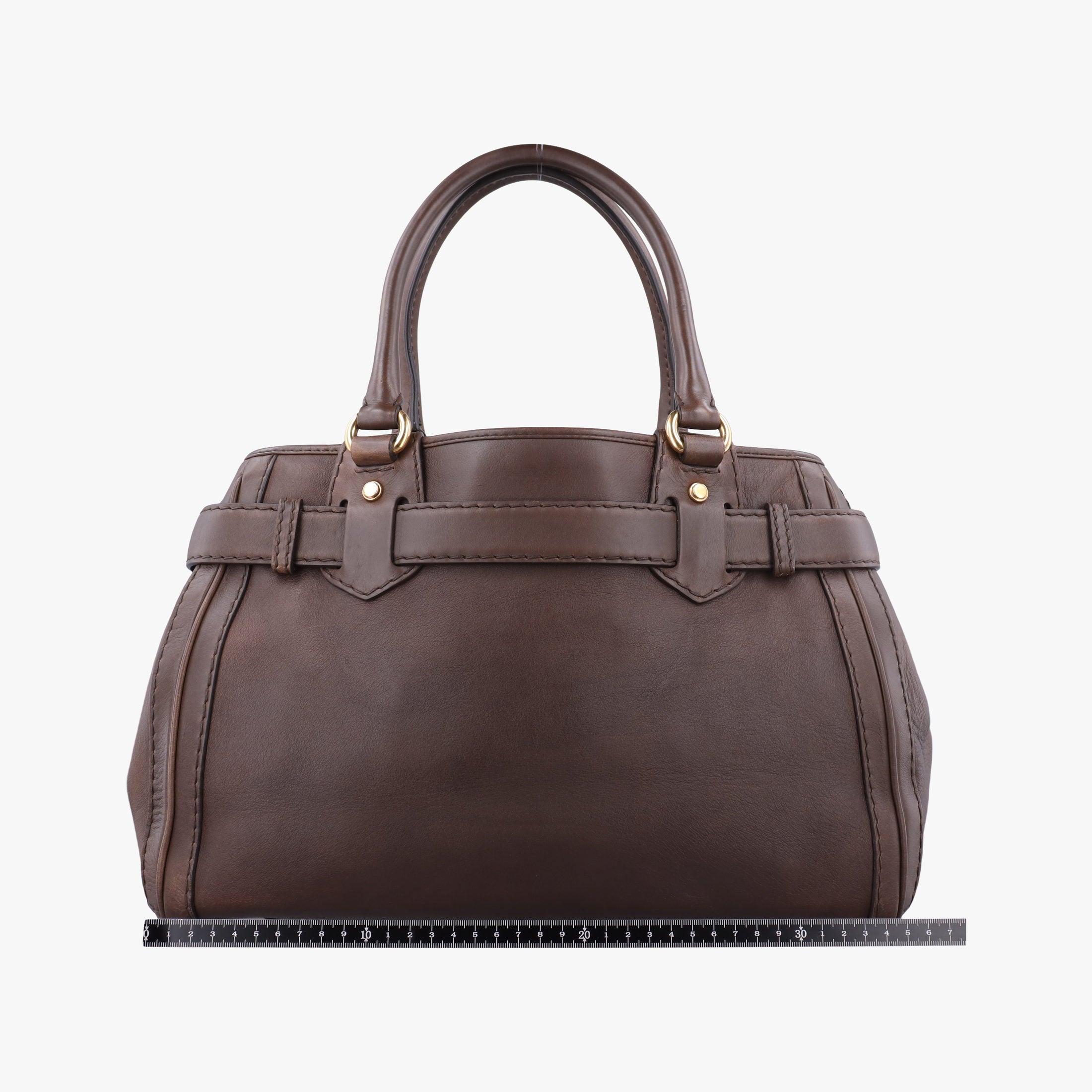 Pre-owned Gucci GG Running Camel Leather 247183 handbag | stylenewstar