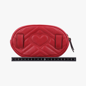 Pre-owned Gucci GG Marmont Red Leather 476434 bum bag/waist bag | stylenewstar