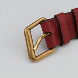 Pre-owned Gucci GG Marmont Red Leather 476434 bum bag/waist bag | stylenewstar