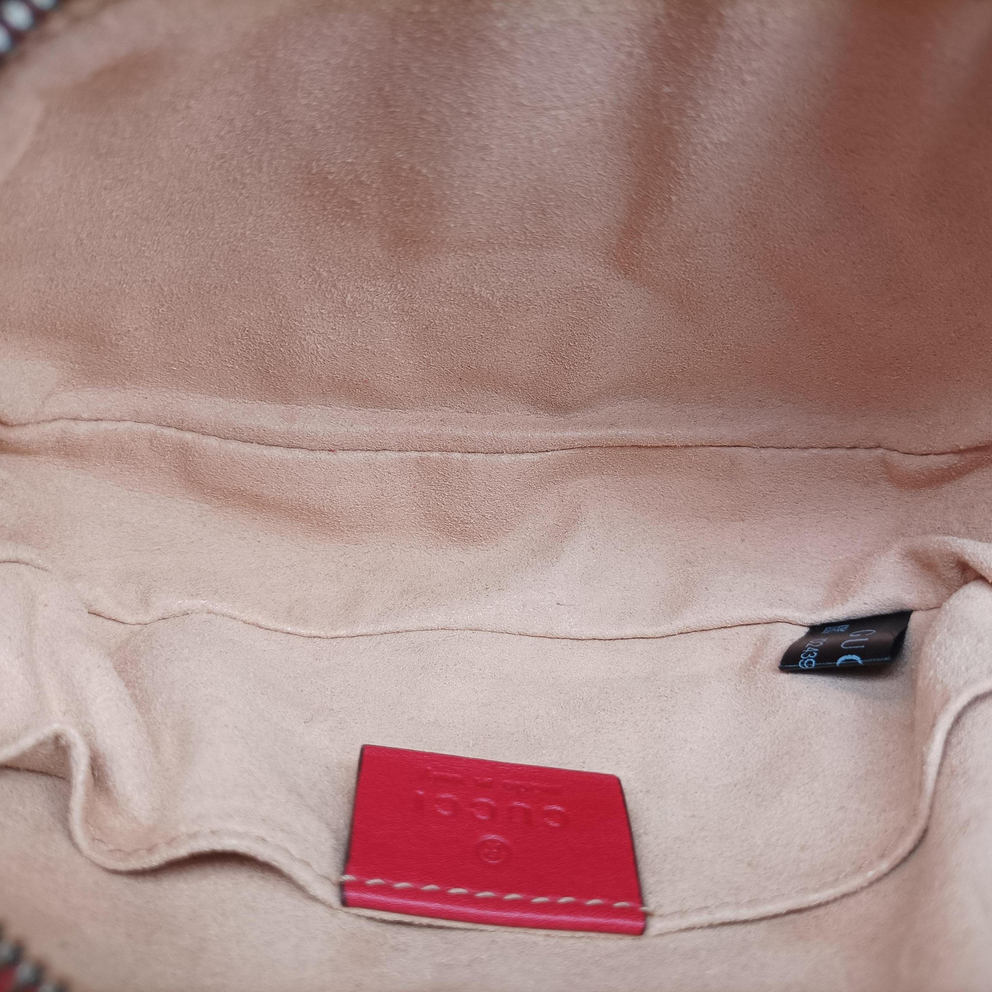Pre-owned Gucci GG Marmont Red Leather 476434 bum bag/waist bag | stylenewstar