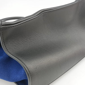 Pre-owned Celine Trapeze Beige×black×blue Suede × leather  shoulderbag | stylenewstar