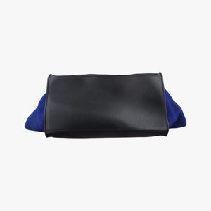 Pre-owned Celine Trapeze Beige×black×blue Suede × leather  shoulderbag | stylenewstar