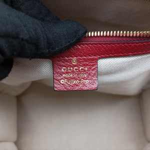 Pre-owned Gucci Doraemon Gucci Lunar New Year Beige Monogram × Cherry Red GG Supreme Canvas × Calfskin Leather 653952 shoulderbag | stylenewstar