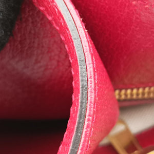 Pre-owned Gucci Doraemon Gucci Lunar New Year Beige Monogram × Cherry Red GG Supreme Canvas × Calfskin Leather 653952 shoulderbag | stylenewstar