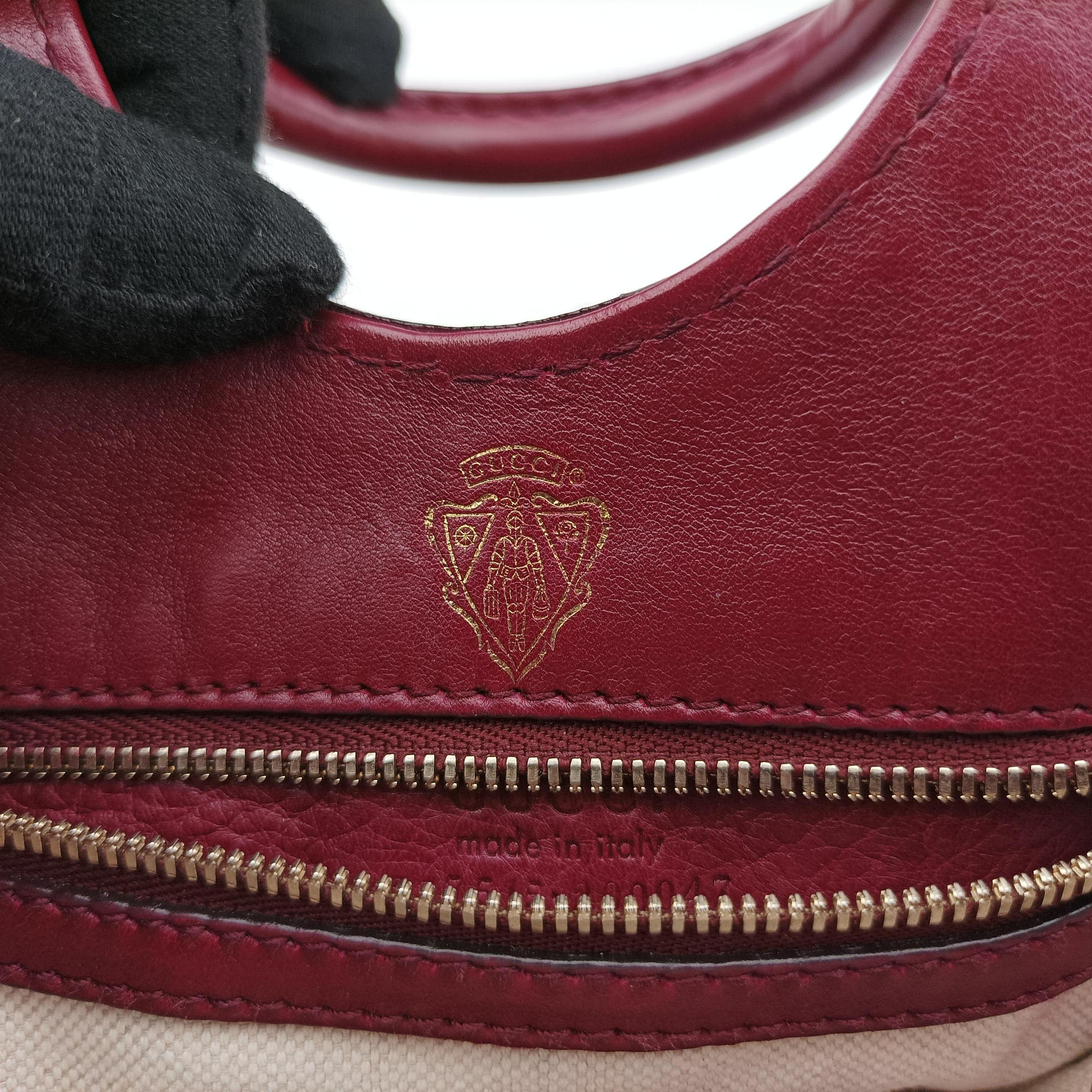 Pre-owned Gucci Stirrup Burgundy Leather 277515 shoulderbag | stylenewstar