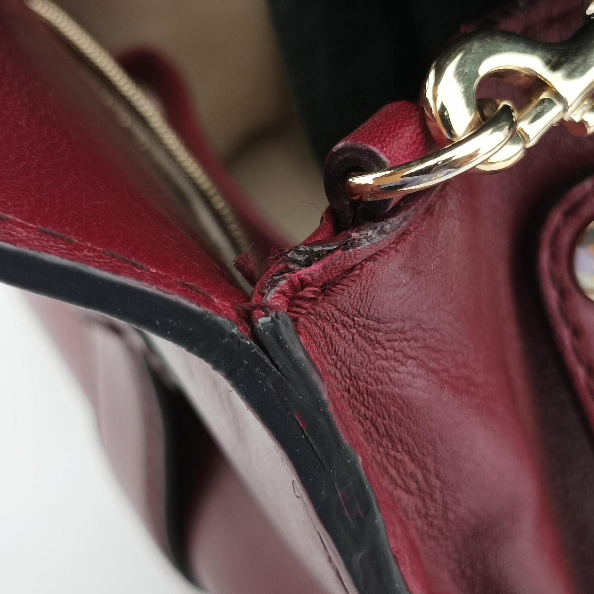 Pre-owned Gucci Stirrup Burgundy Leather 277515 shoulderbag | stylenewstar