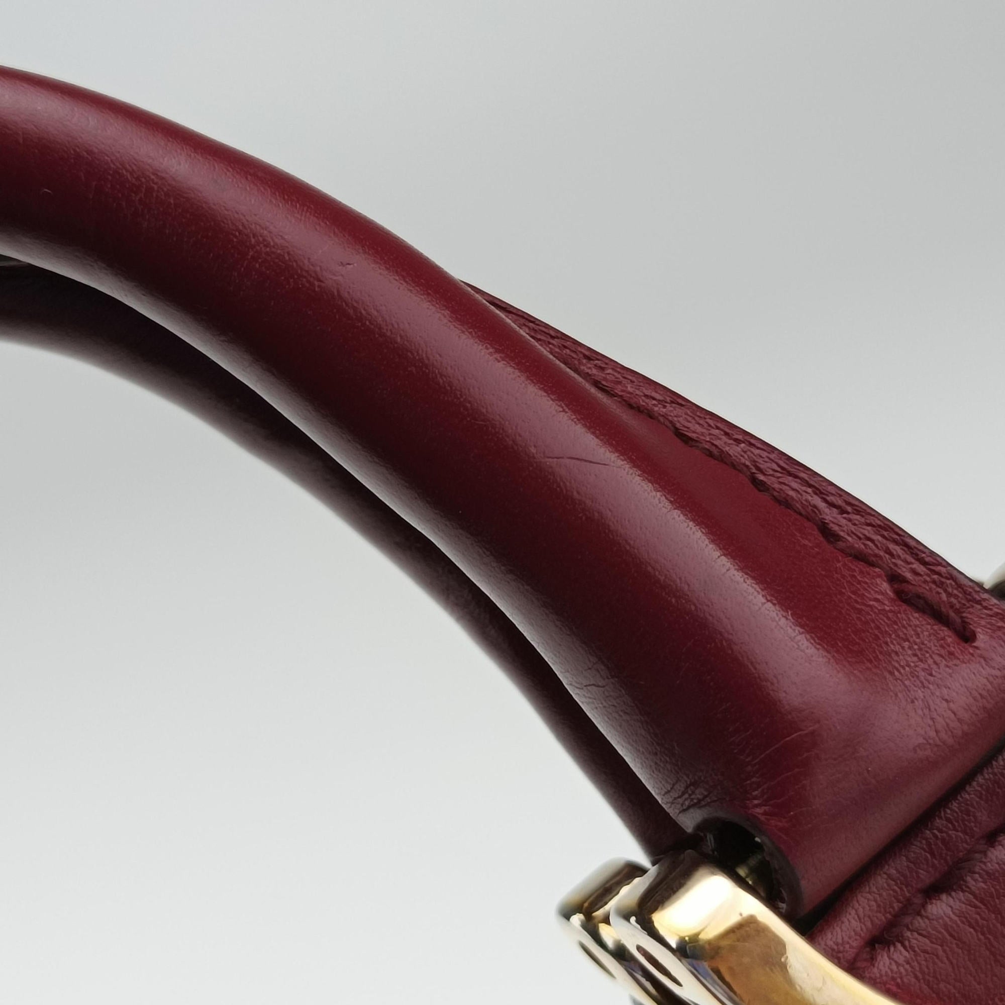 Pre-owned Gucci Stirrup Burgundy Leather 277515 shoulderbag | stylenewstar