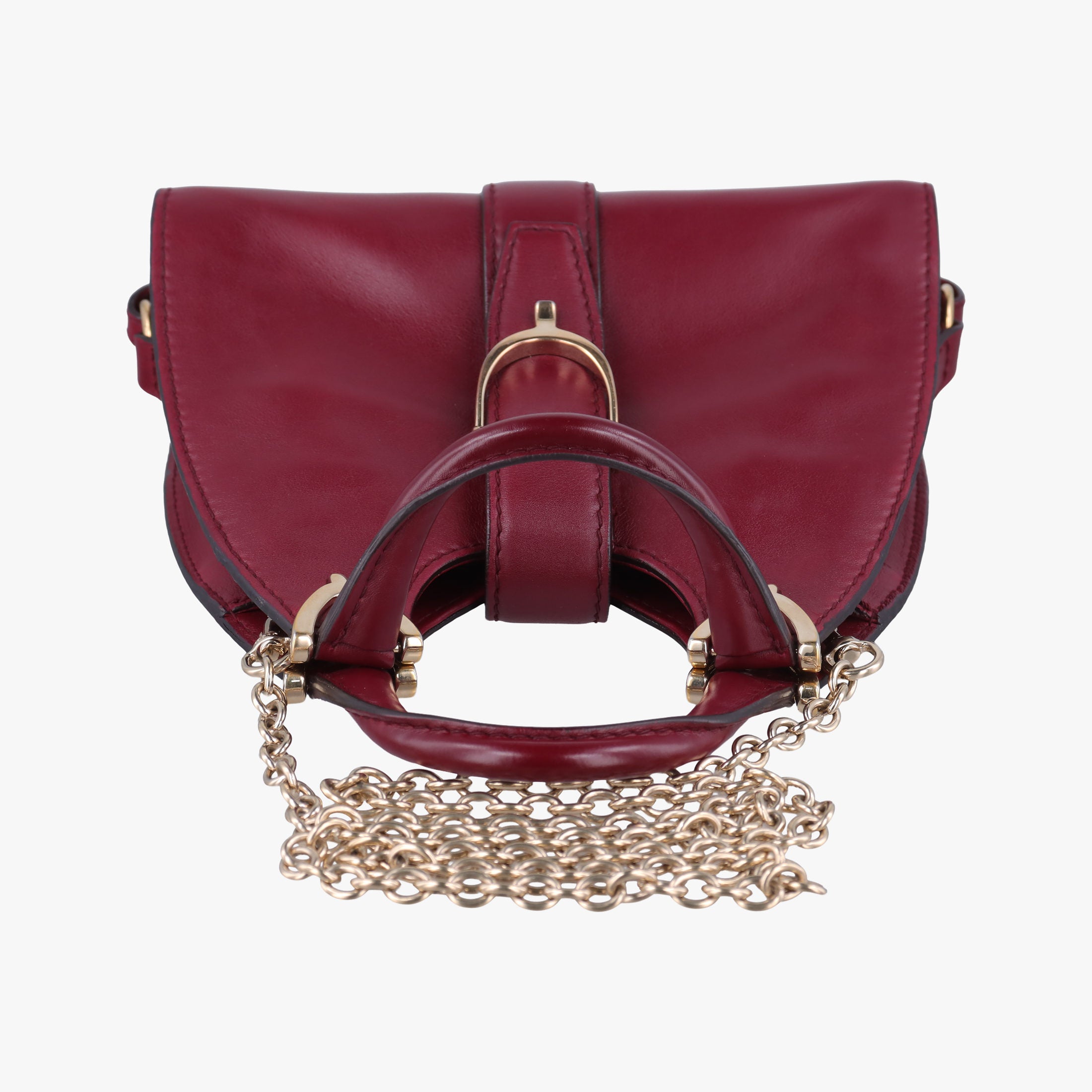 Pre-owned Gucci Stirrup Burgundy Leather 277515 shoulderbag | stylenewstar