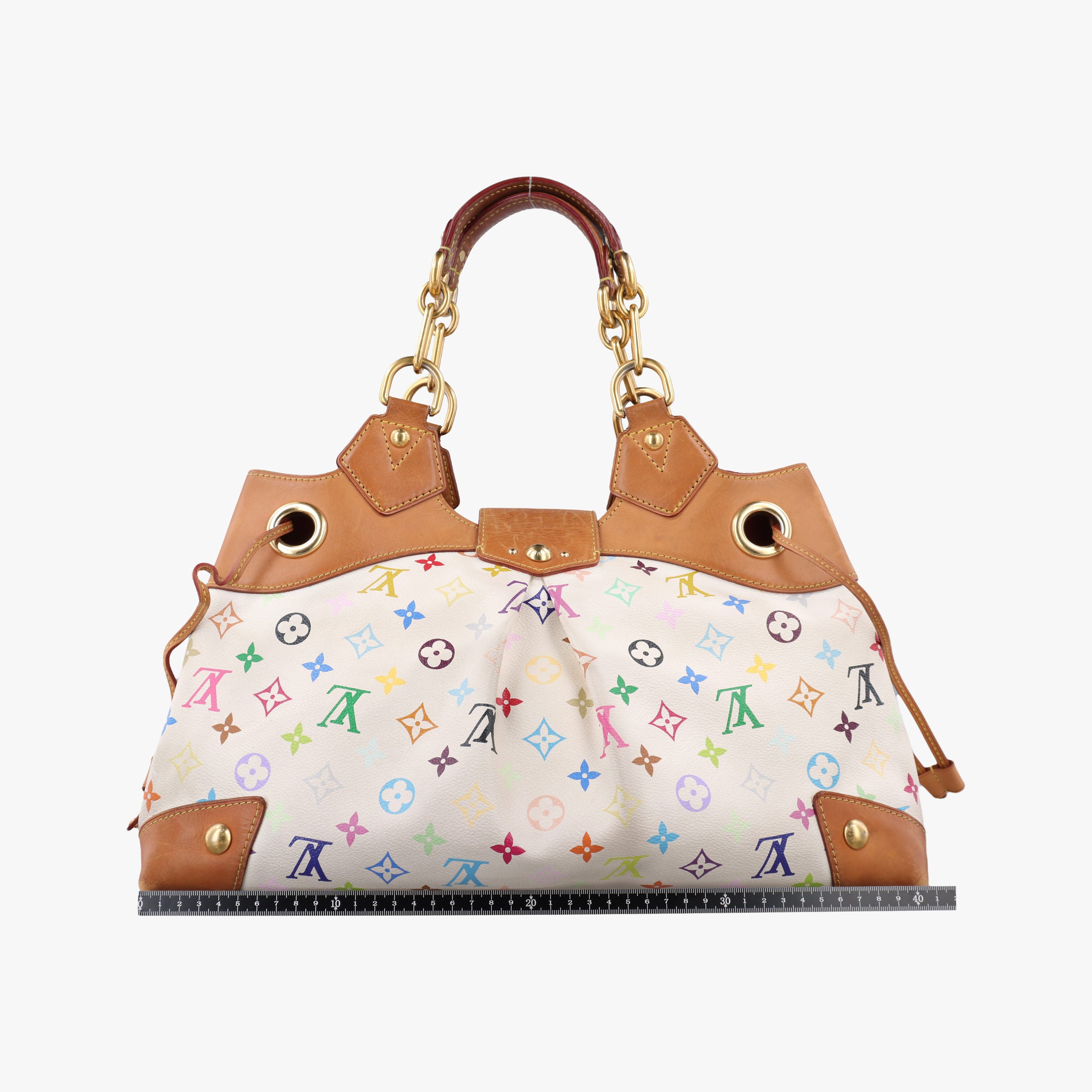 Pre-owned Louis Vuitton URSULA white Monogram Multicolor M40123 handbag | stylenewstar