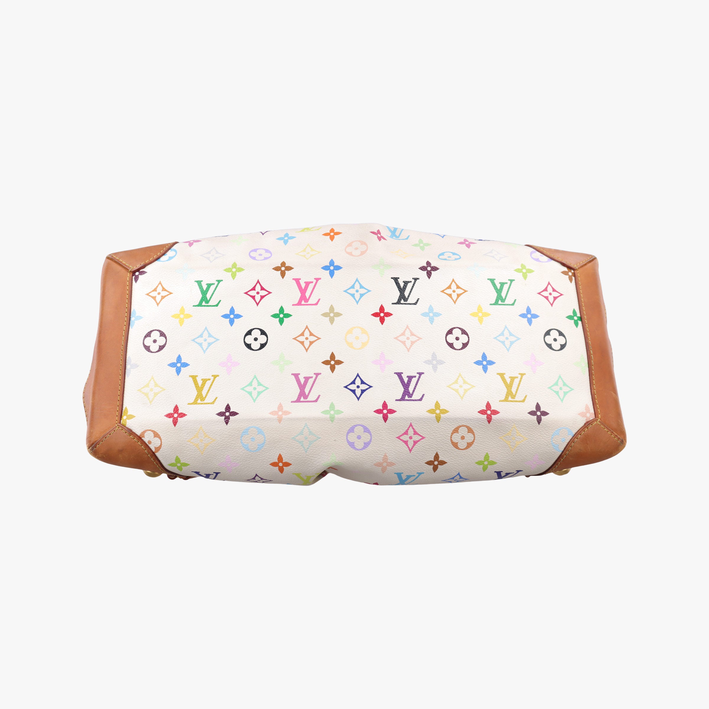 Pre-owned Louis Vuitton URSULA white Monogram Multicolor M40123 handbag | stylenewstar
