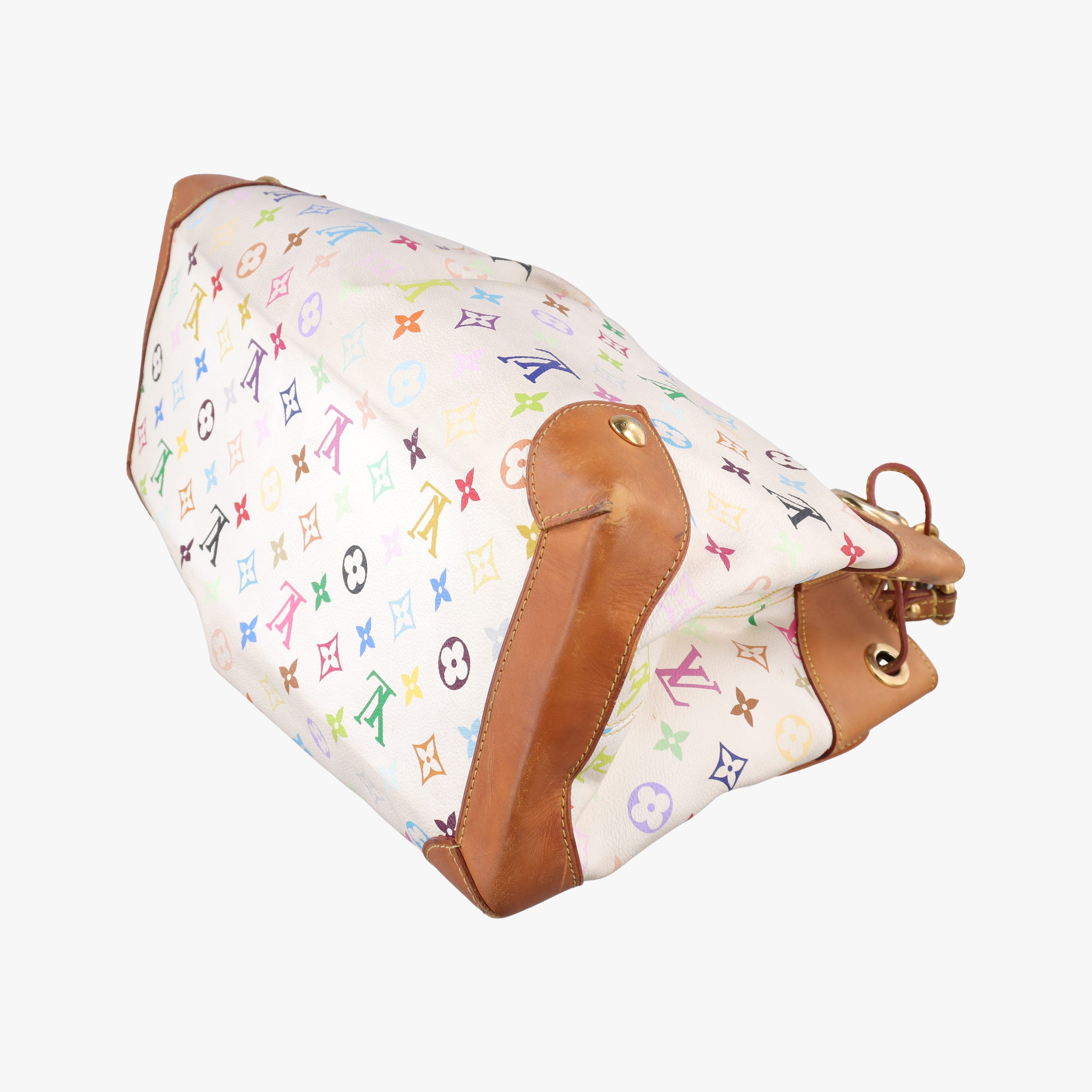 Pre-owned Louis Vuitton URSULA white Monogram Multicolor M40123 handbag | stylenewstar