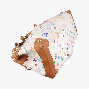 Pre-owned Louis Vuitton URSULA white Monogram Multicolor M40123 handbag | stylenewstar
