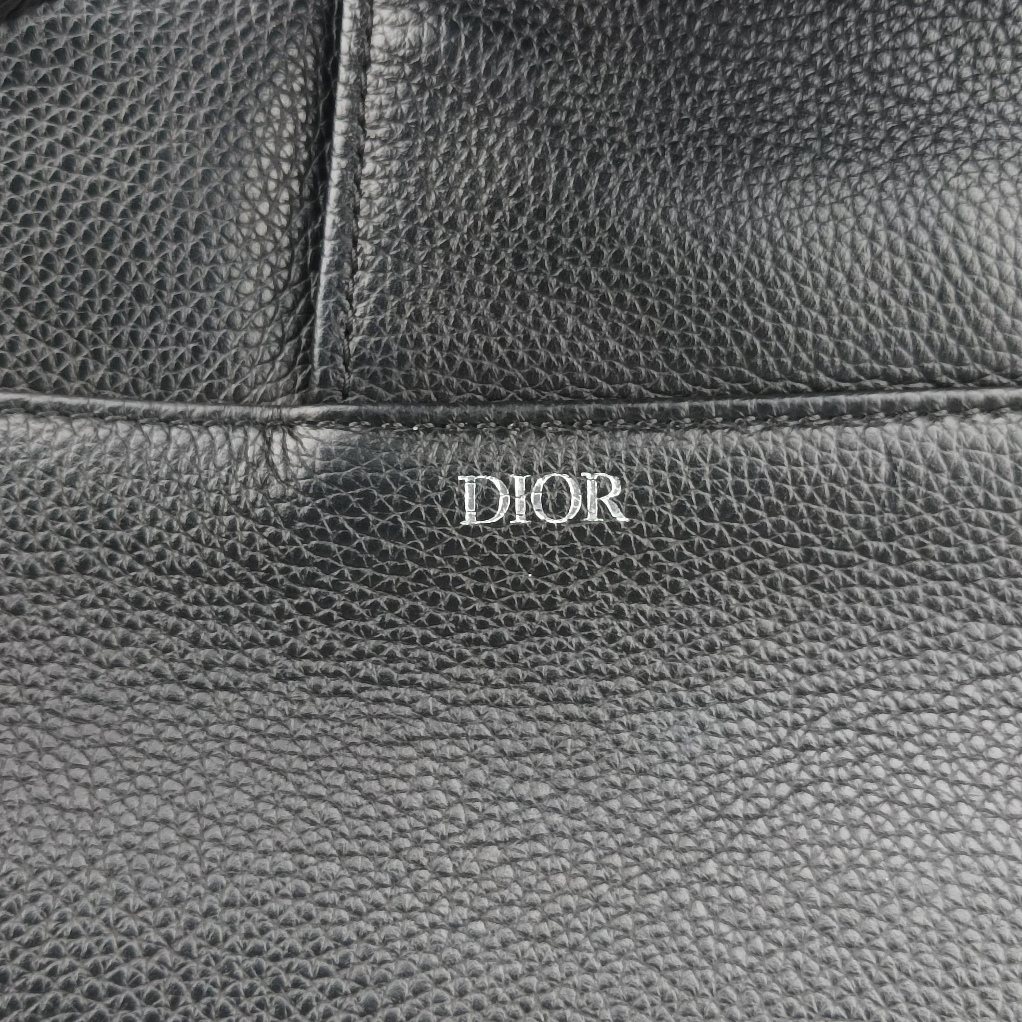 Pre-owned Christian Dior Saddle Black Leather  shoulderbag | stylenewstar