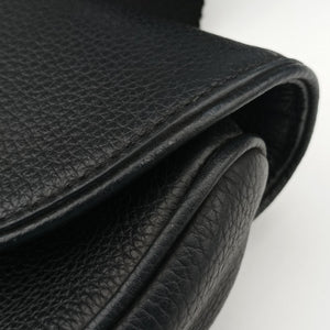 Pre-owned Christian Dior Saddle Black Leather  shoulderbag | stylenewstar