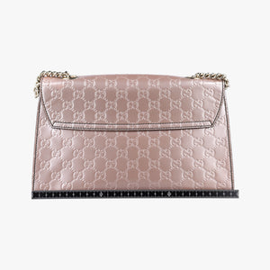Pre-owned Gucci Emily Pink Patent Leather 295402 shoulderbag | stylenewstar