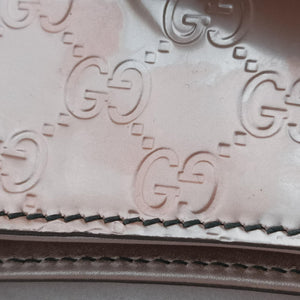 Pre-owned Gucci Emily Pink Patent Leather 295402 shoulderbag | stylenewstar