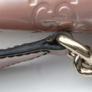 Pre-owned Gucci Emily Pink Patent Leather 295402 shoulderbag | stylenewstar