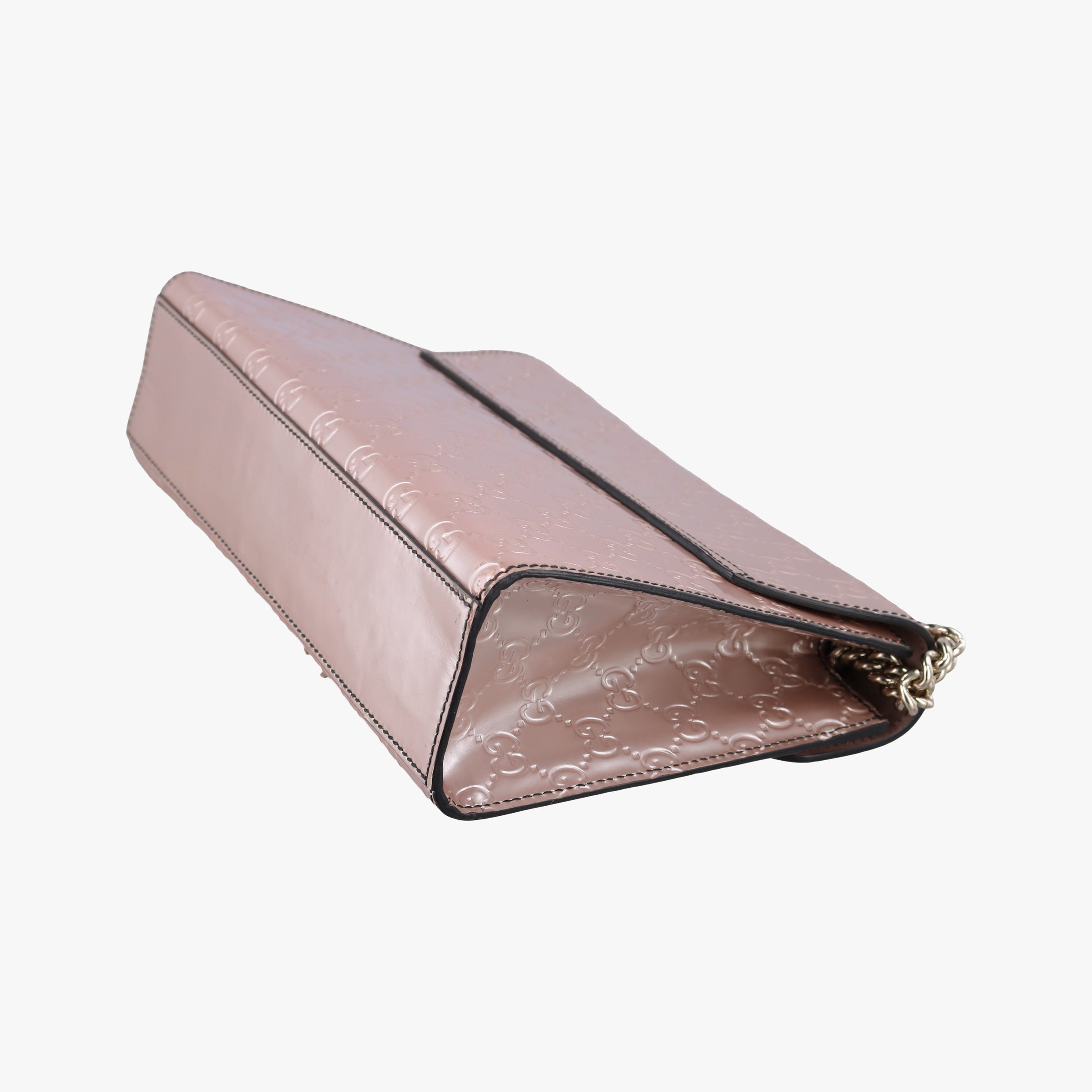 Pre-owned Gucci Emily Pink Patent Leather 295402 shoulderbag | stylenewstar