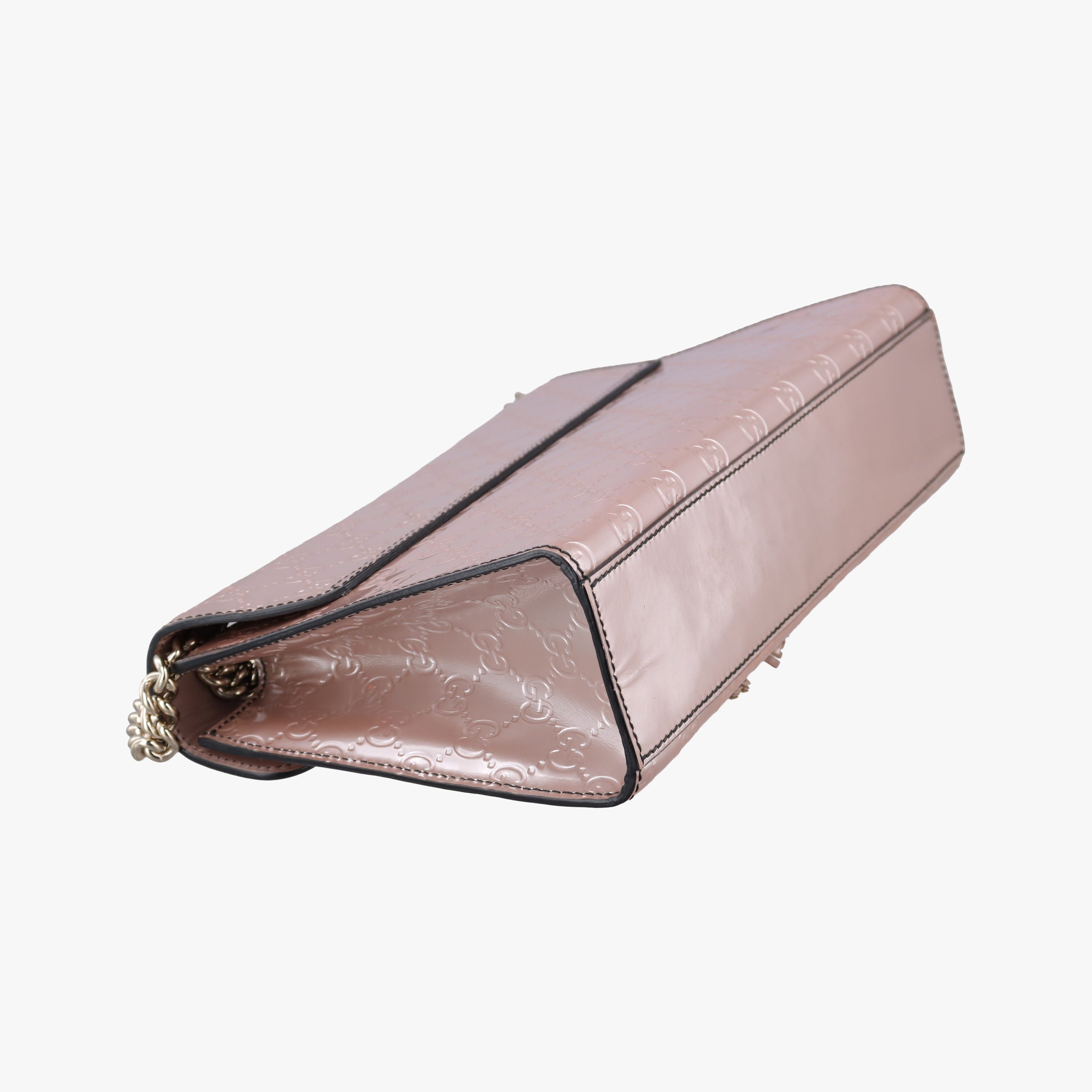 Pre-owned Gucci Emily Pink Patent Leather 295402 shoulderbag | stylenewstar