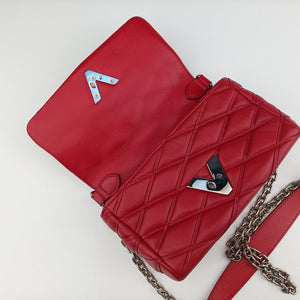 Pre-owned Louis Vuitton GO-14MINI red Leather M51000 shoulderbag | stylenewstar