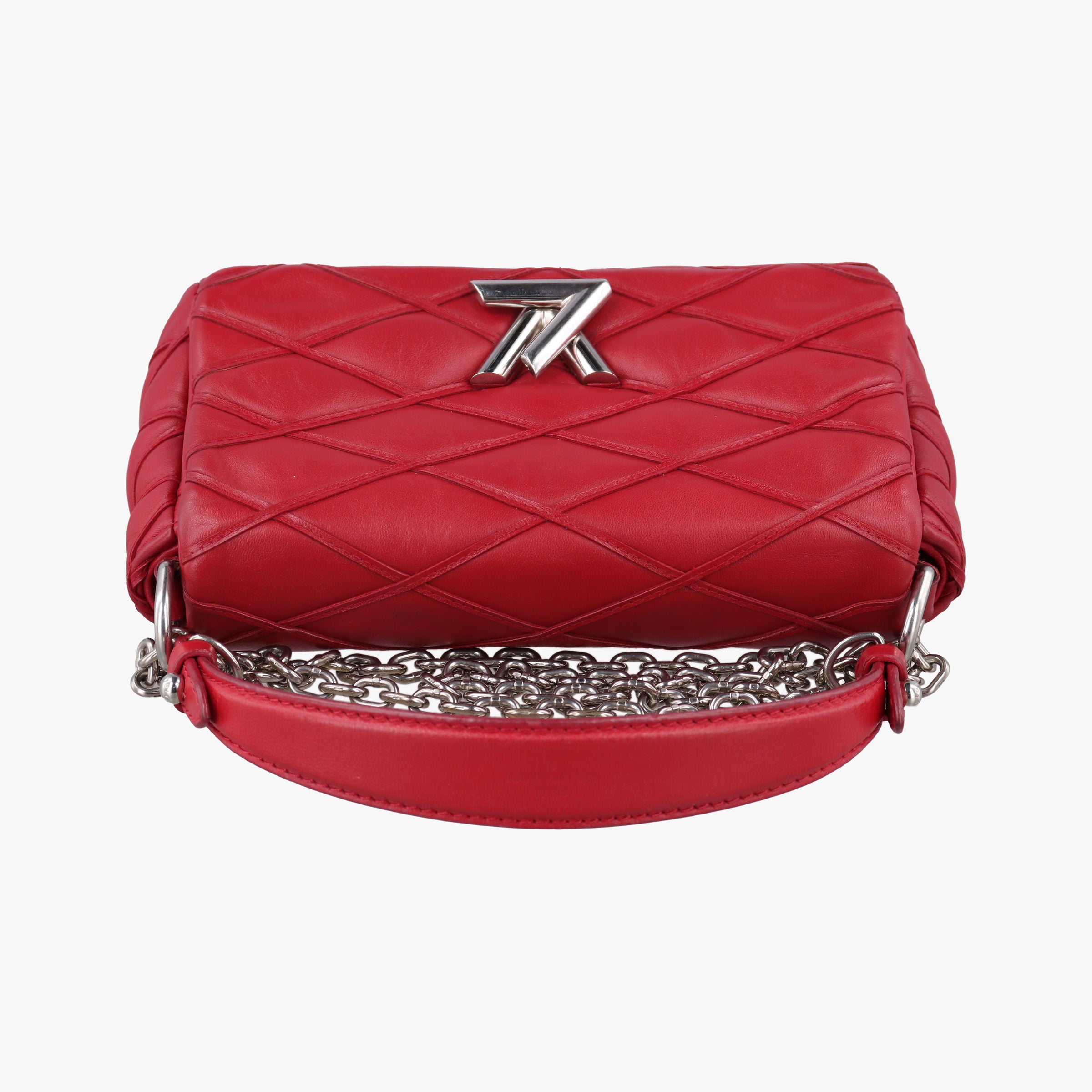 Pre-owned Louis Vuitton GO-14MINI red Leather M51000 shoulderbag | stylenewstar
