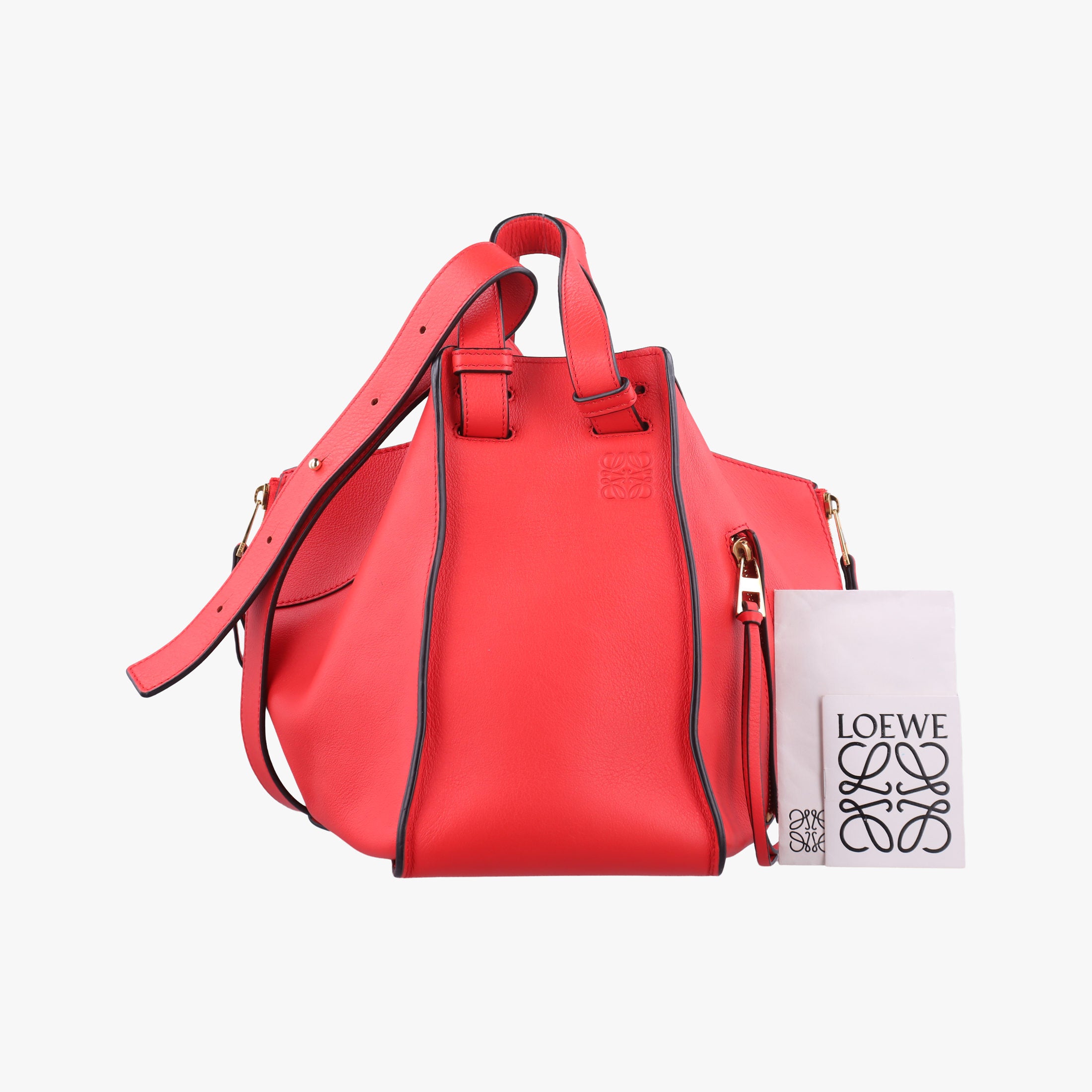 Vintage Loewe Hammock Medium Red Leather  shoulderbag | stylenewstar