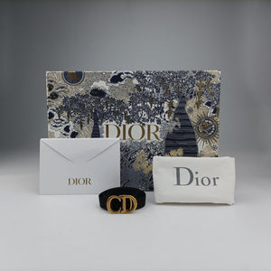 Pre-owned Christian Dior Saddlebags Gray×Navy Jacquard×Leather  bum bag/waist bag | stylenewstar