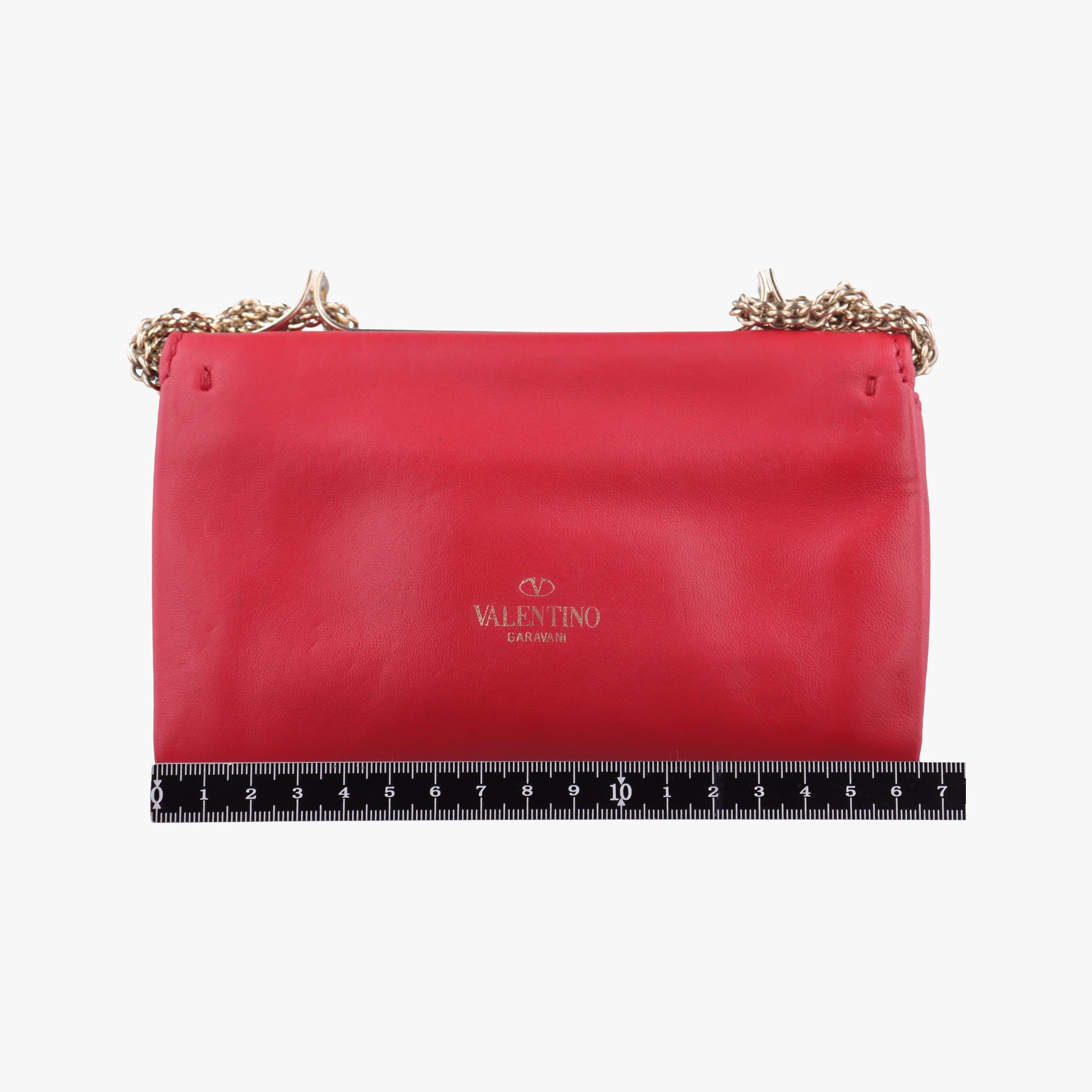 Secondhand Valentino Rockstud VA VA VOOM Red Leather  shoulderbag | stylenewstar