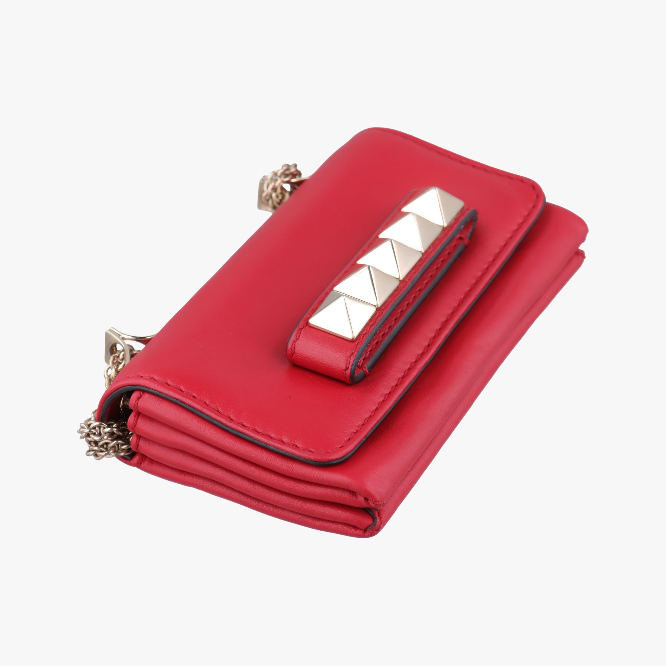 Secondhand Valentino Rockstud VA VA VOOM Red Leather  shoulderbag | stylenewstar