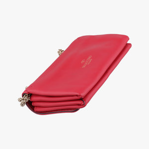 Secondhand Valentino Rockstud VA VA VOOM Red Leather  shoulderbag | stylenewstar