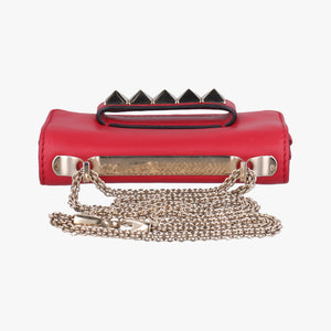 Secondhand Valentino Rockstud VA VA VOOM Red Leather  shoulderbag | stylenewstar