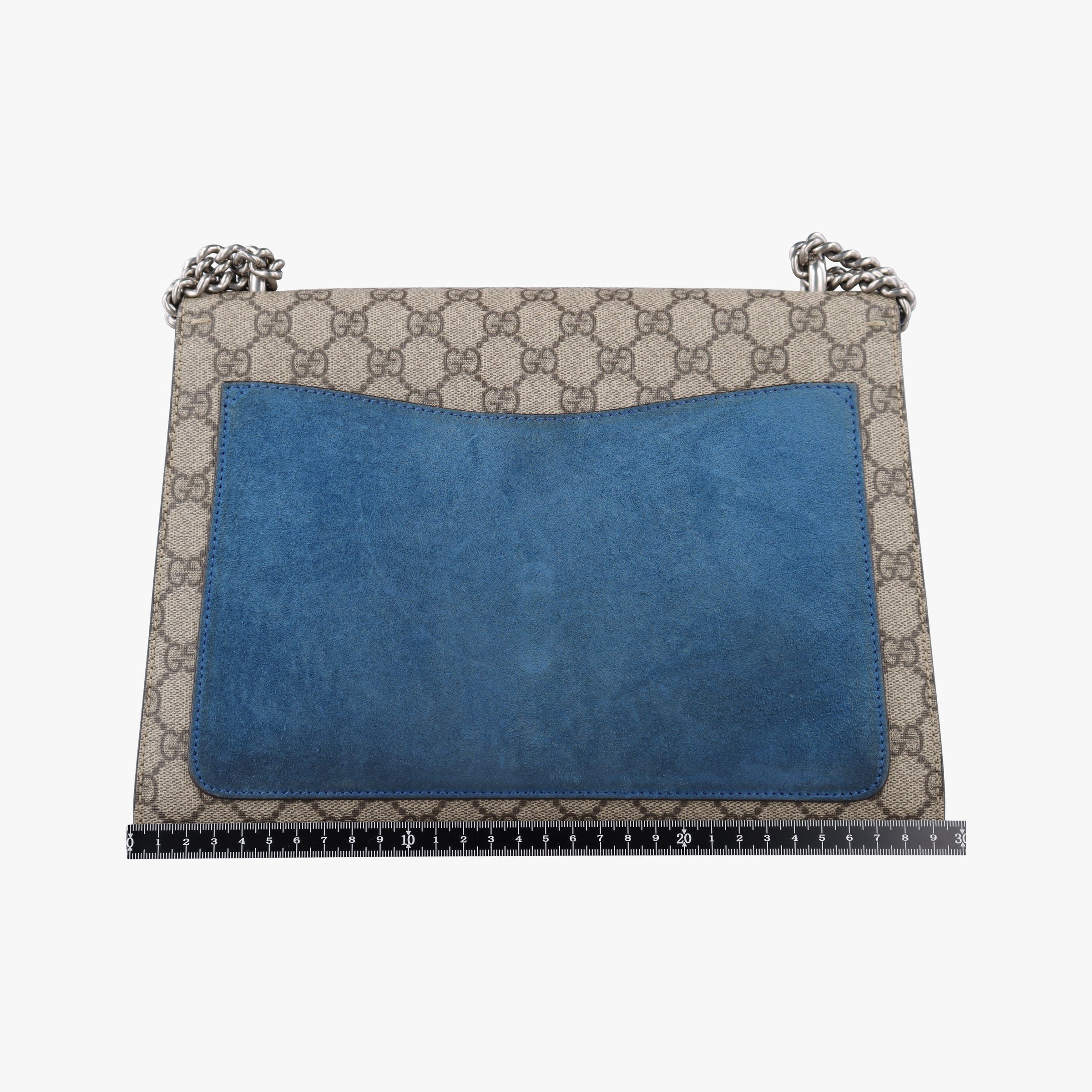 Pre-owned Gucci Dionysus beige×blue PVC coated canvas × suede 403348 shoulderbag | stylenewstar