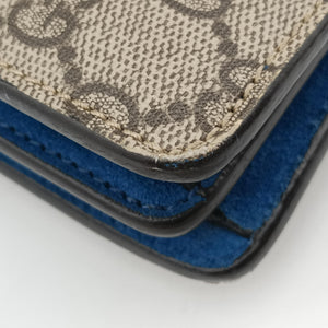 Pre-owned Gucci Dionysus beige×blue PVC coated canvas × suede 403348 shoulderbag | stylenewstar