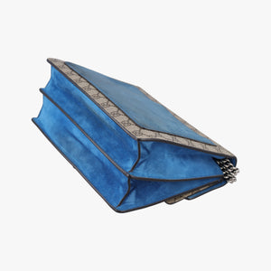 Pre-owned Gucci Dionysus beige×blue PVC coated canvas × suede 403348 shoulderbag | stylenewstar
