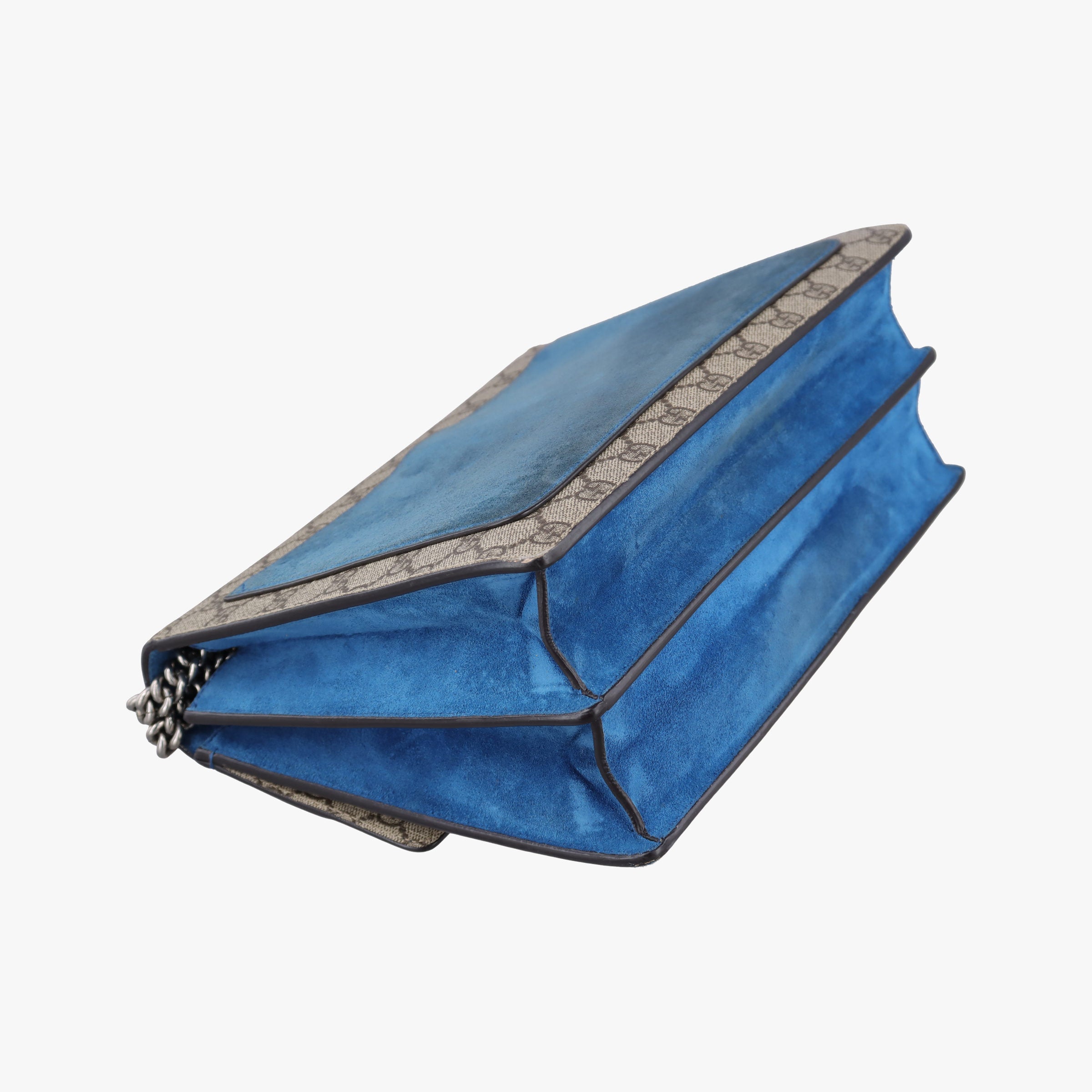 Pre-owned Gucci Dionysus beige×blue PVC coated canvas × suede 403348 shoulderbag | stylenewstar