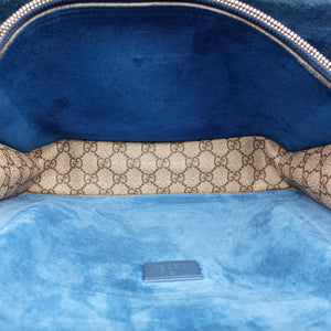 Pre-owned Gucci Dionysus beige×blue PVC coated canvas × suede 403348 shoulderbag | stylenewstar