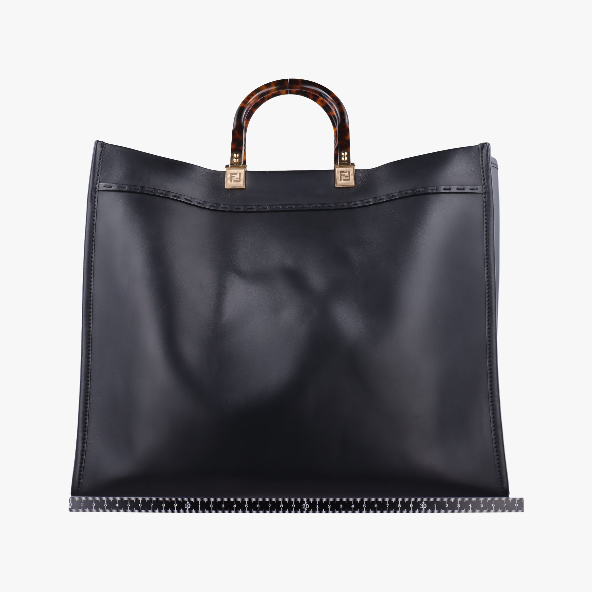 Vintage Fendi Sunshine Black Leather 8BH372 shoulderbag | stylenewstar