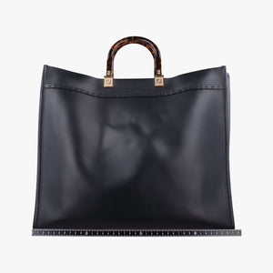 Vintage Fendi Sunshine Black Leather 8BH372 shoulderbag | stylenewstar