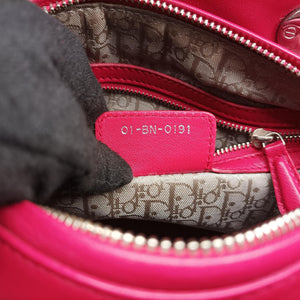 Pre-owned Christian Dior Lady Dior Rose lambskin  handbag | stylenewstar