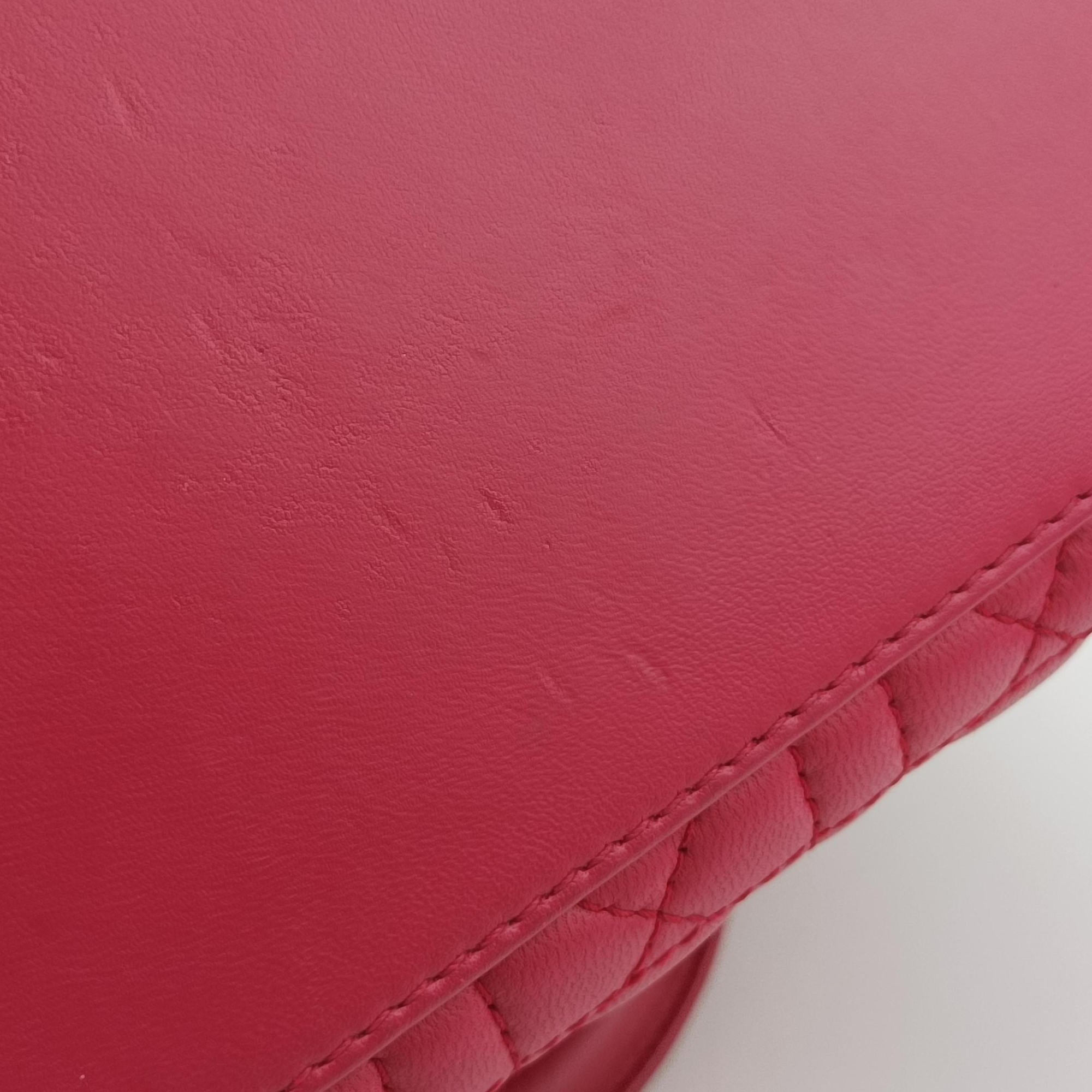 Pre-owned Christian Dior Lady Dior Rose lambskin  handbag | stylenewstar