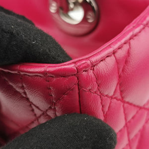 Pre-owned Christian Dior Lady Dior Rose lambskin  handbag | stylenewstar