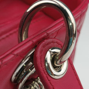 Pre-owned Christian Dior Lady Dior Rose lambskin  handbag | stylenewstar